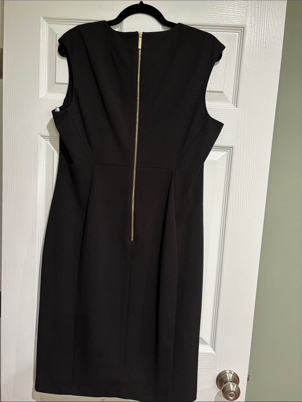 Calvin Klein Black Cap-Sleeve Sheath Dress - Picture 2 of 3
